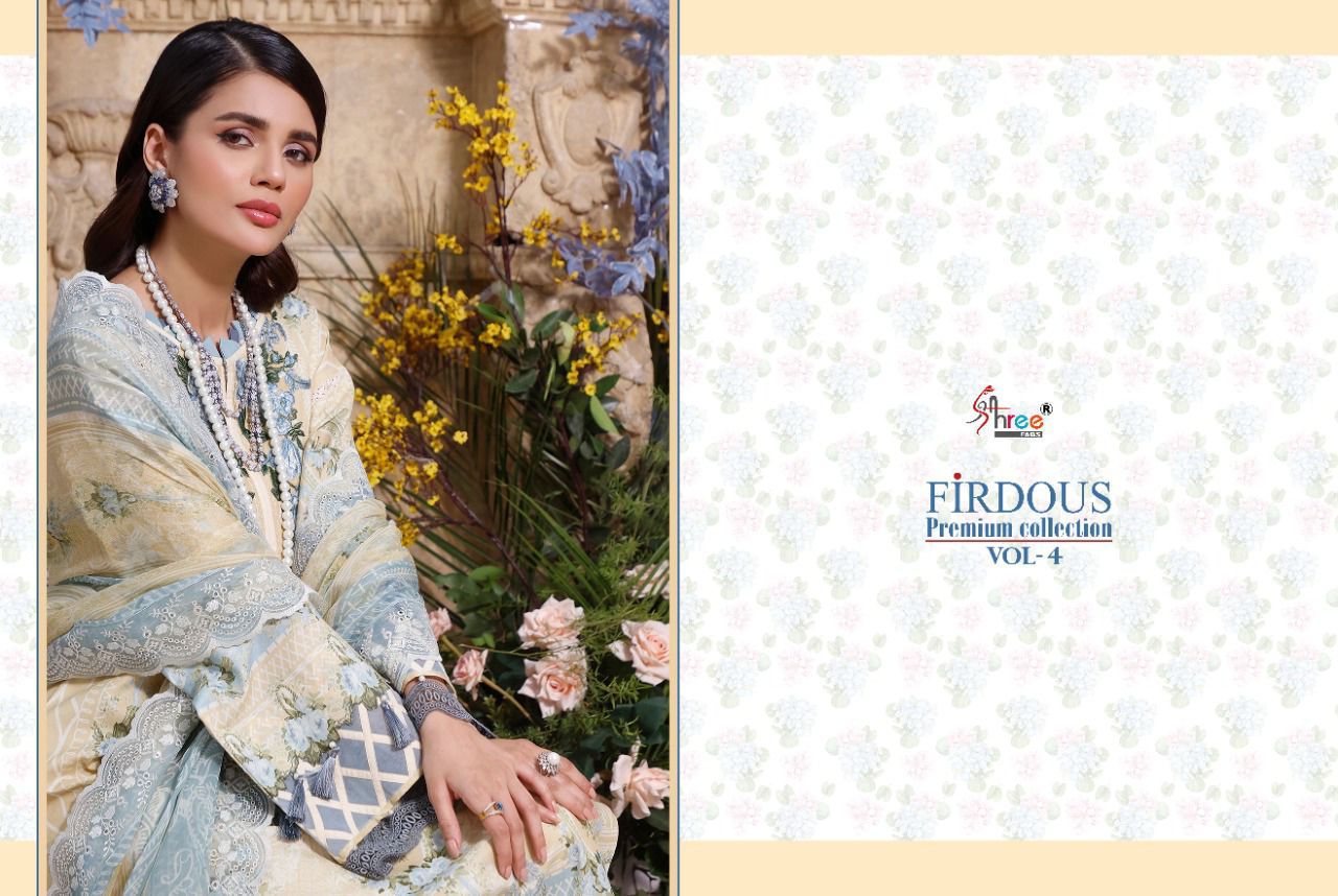 shree fab firdous premium collection vol 04 cotton astonishing salwar suit cotton dupatta catalog