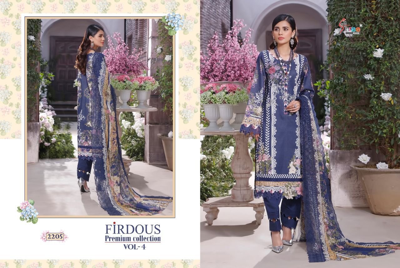 shree fab firdous premium collection vol 04 cotton astonishing salwar suit cotton dupatta catalog