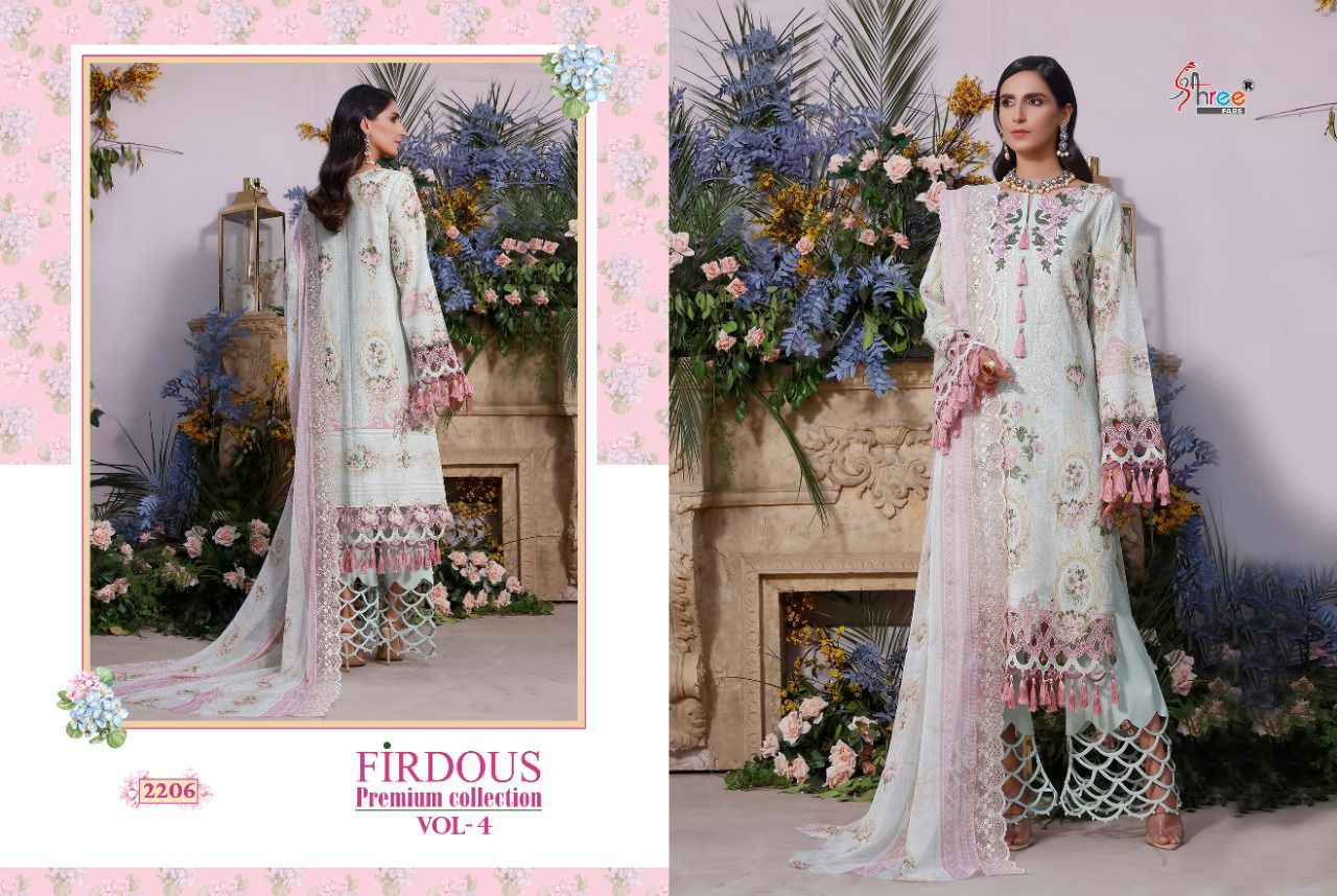 shree fab firdous premium collection vol 04 cotton astonishing salwar suit cotton dupatta catalog