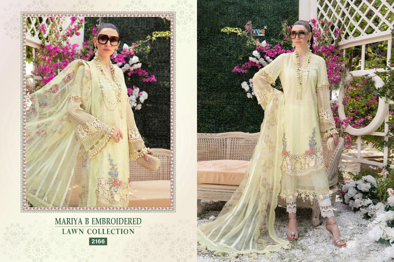 shree fab mariya b embroidered lawn collection cotton decent embroidary look salwar suit catalog