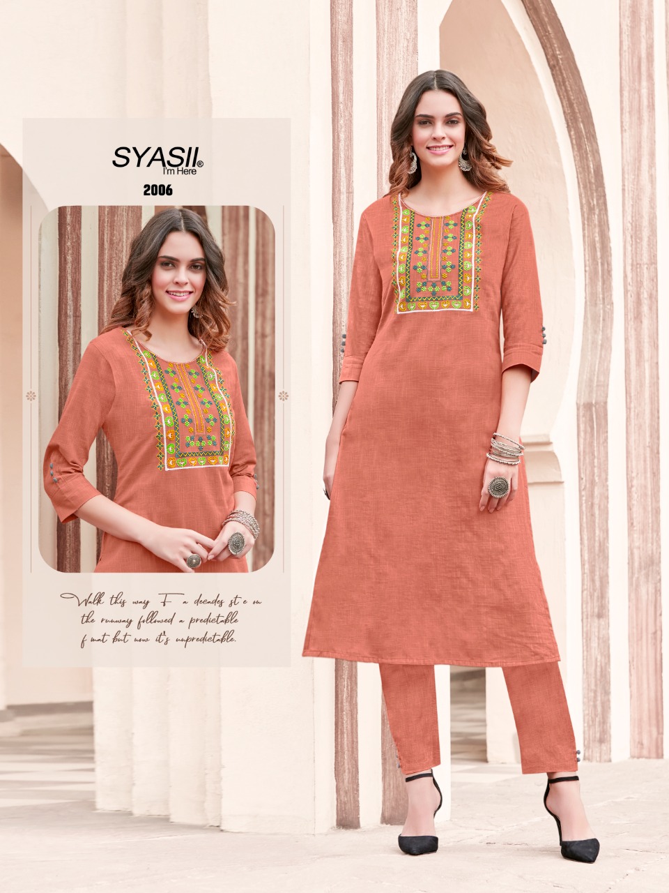 syasii pure vol 2 cotton graceful look kurti with Bottom catalog