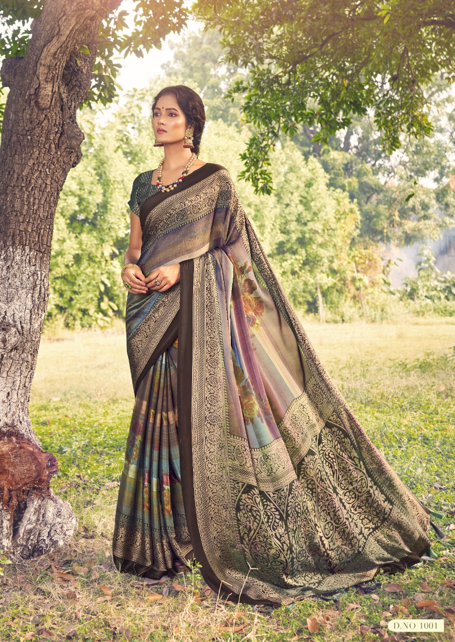 vallabhi print narrow rangoli exclusive print saree catalog