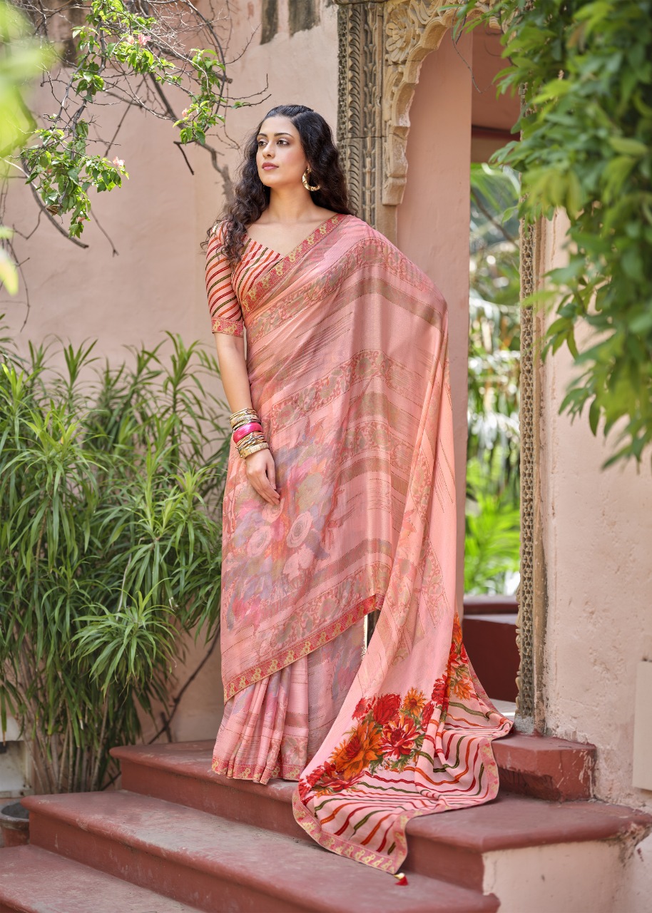 vallabhi print paavani chiffon attractive look saree catalog