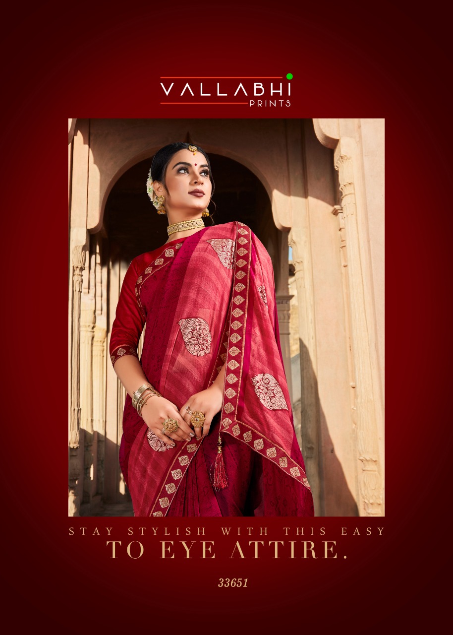 vallabhi print prasoon georgette attractive look saree catalog