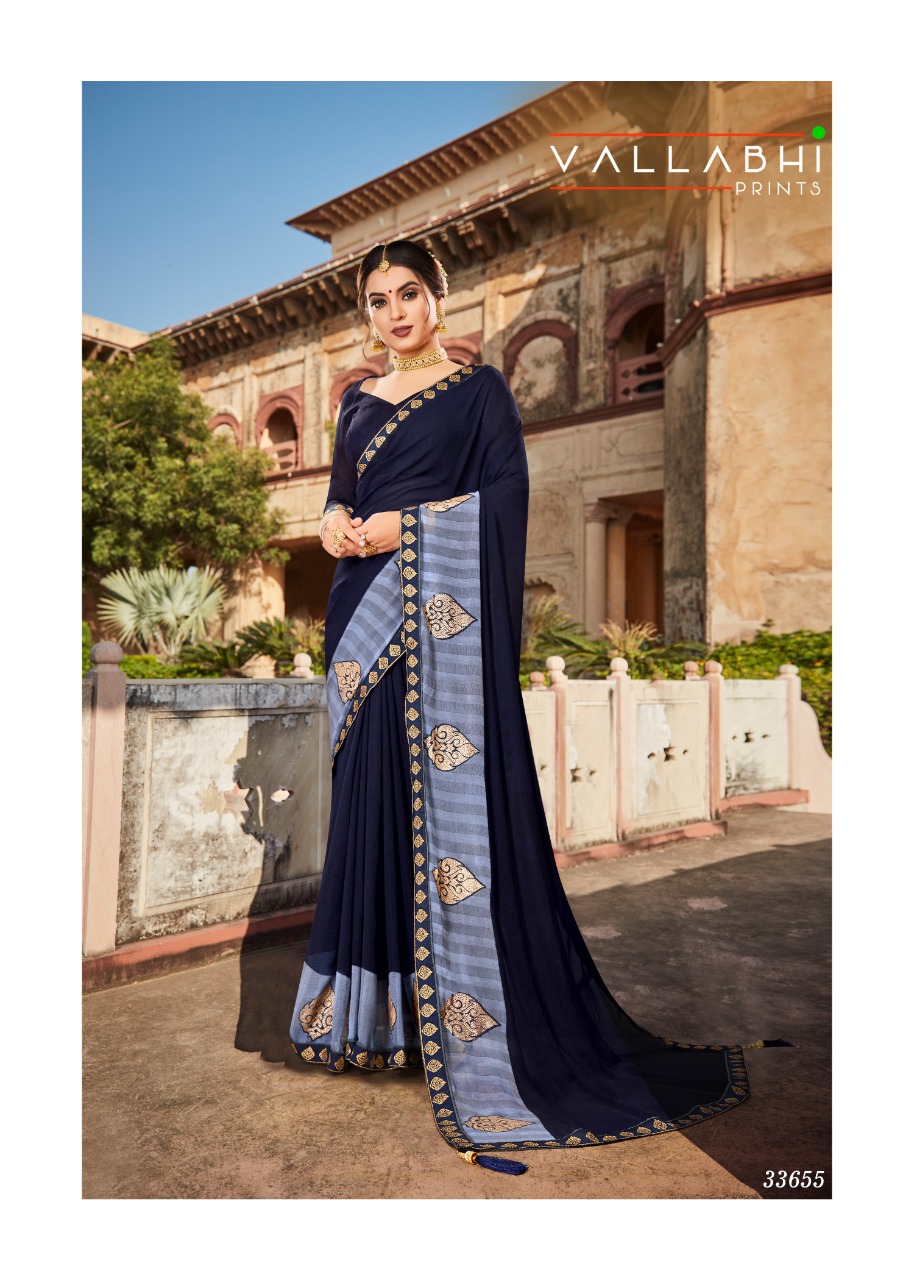 vallabhi print prasoon georgette attractive look saree catalog