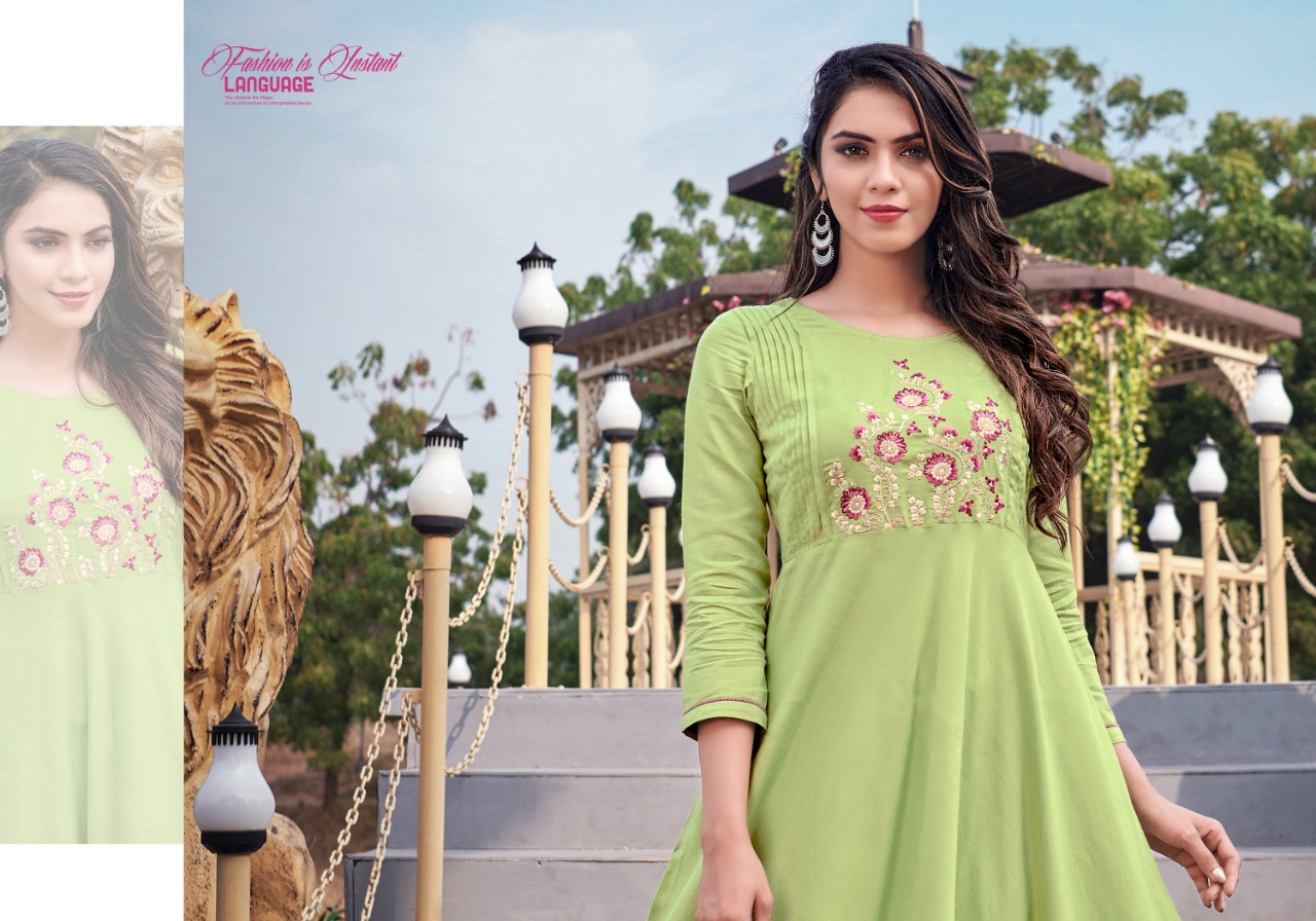 vardan designer ravia vol 2 rayon elegant kurti catalog