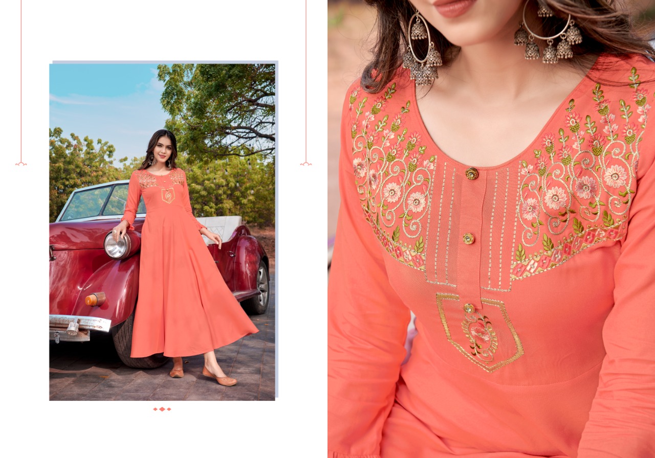 vardan designer ravia vol 2 rayon elegant kurti catalog