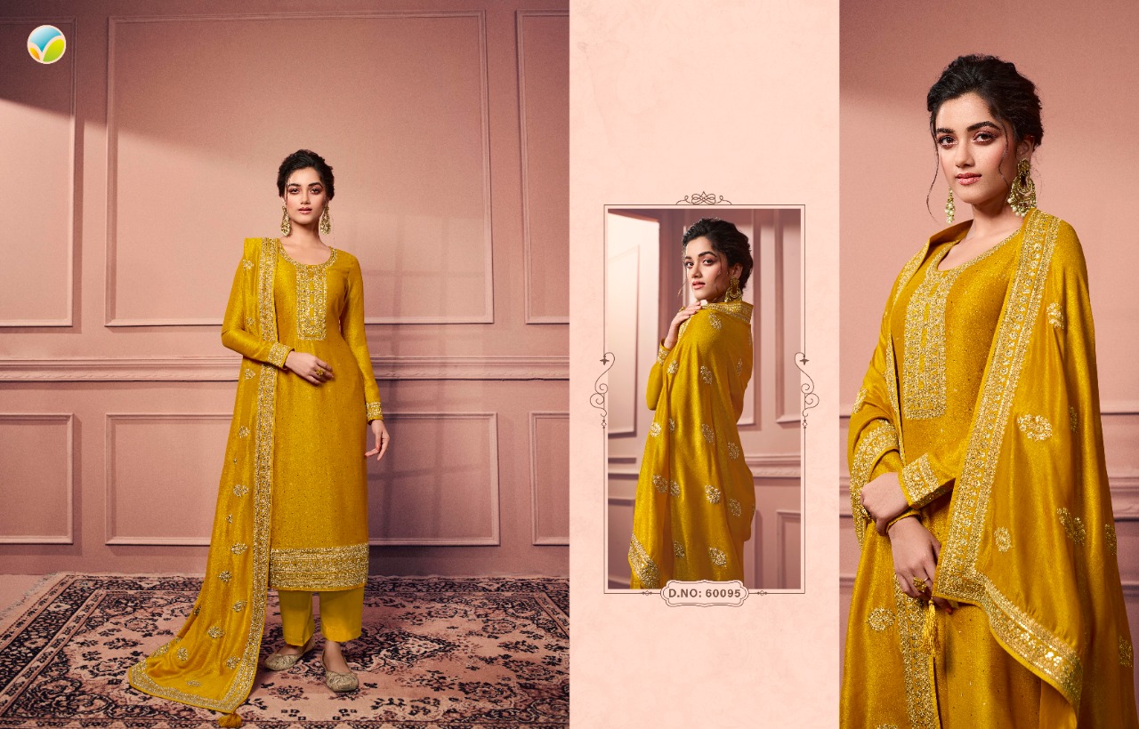 vinay fashion kaseesh geet silk decent embroidary look salwar suit catalog