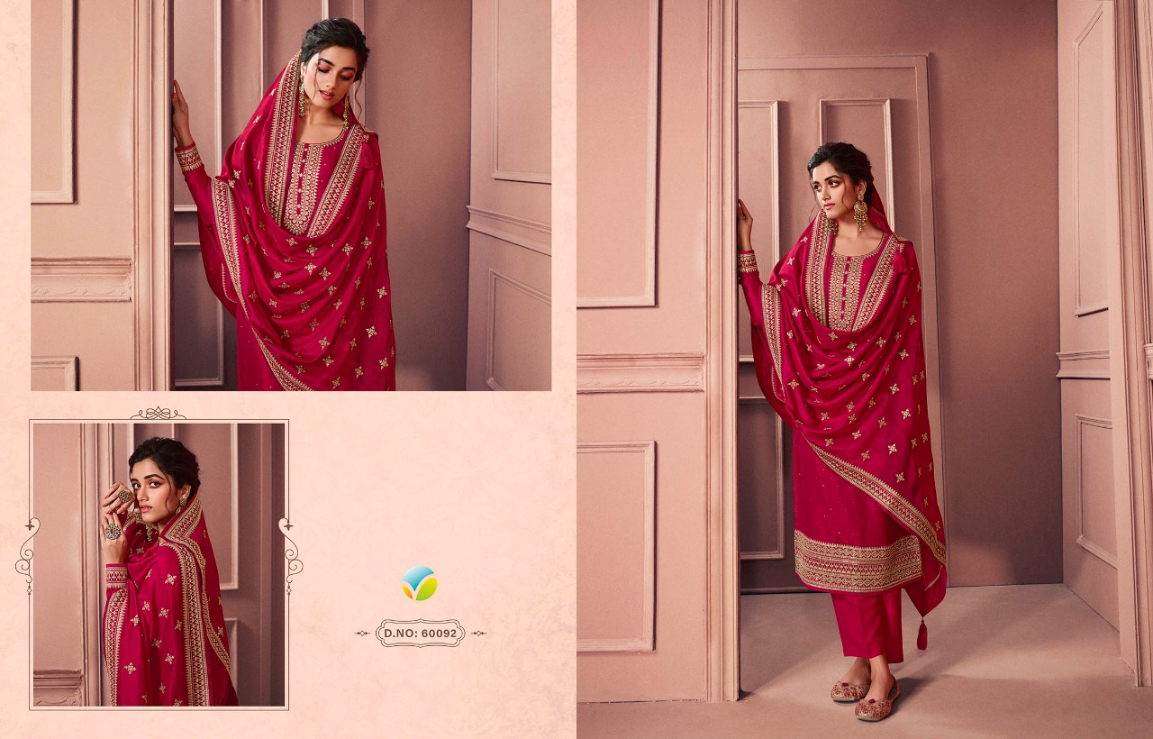 vinay fashion kaseesh geet silk decent embroidary look salwar suit catalog