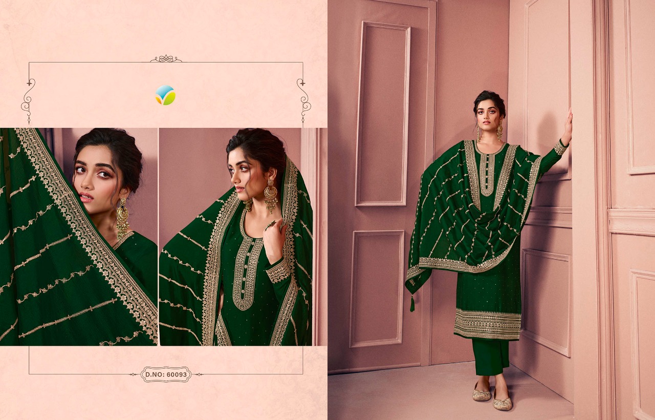 vinay fashion kaseesh geet silk decent embroidary look salwar suit catalog