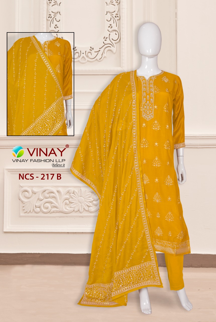 vinay fashion ncs 217 dola jacquard astonishing salwr suit catalog