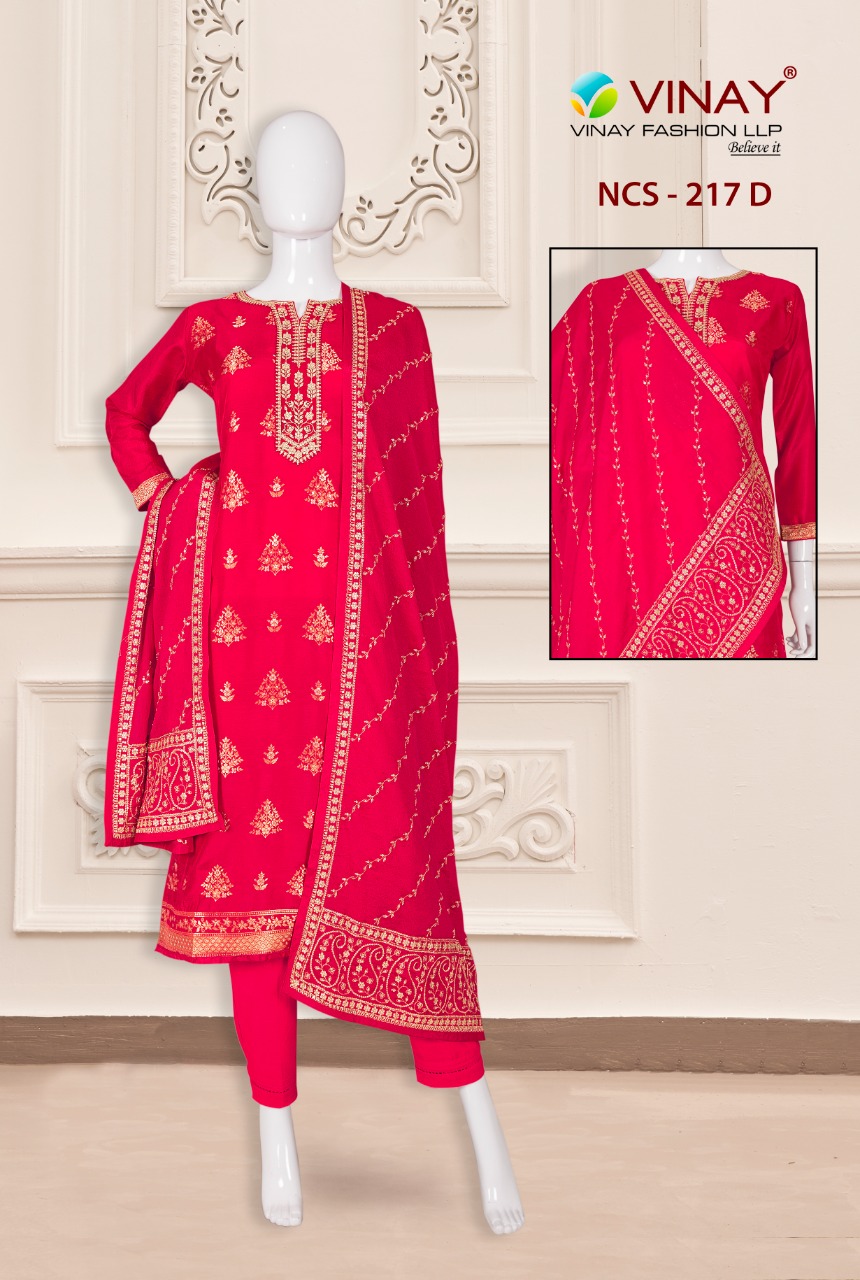 vinay fashion ncs 217 dola jacquard astonishing salwr suit catalog