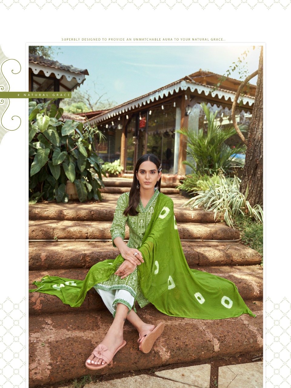 vitara fashion victoria reyon decent look top with pant and dupatta catalog