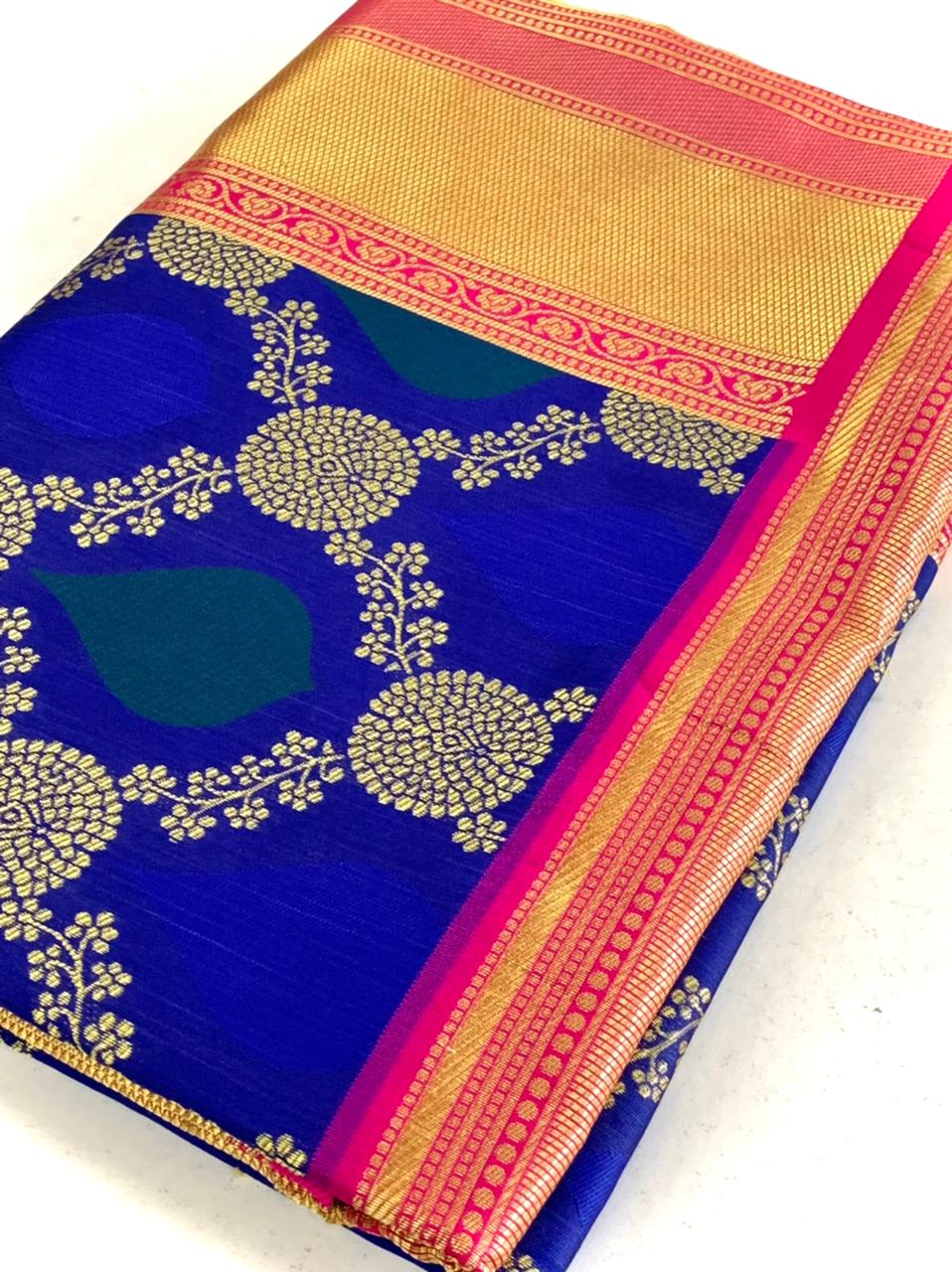 vivera international Devansi Sarees Banarasi Silk innovative look saree single