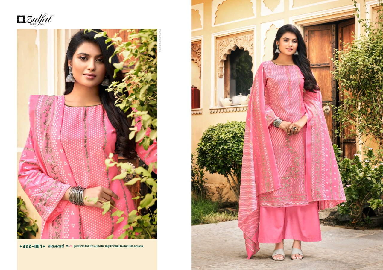 zulfat designer suit fitoor cotton decent print salwar suit catalog