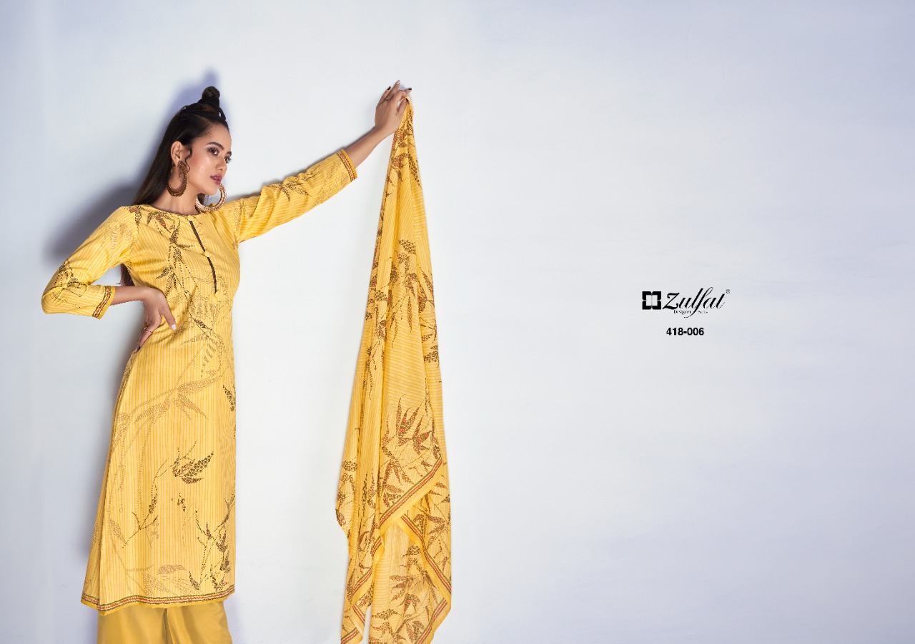 zulfat designer suit nova cotton elegant look salwar suit catalog