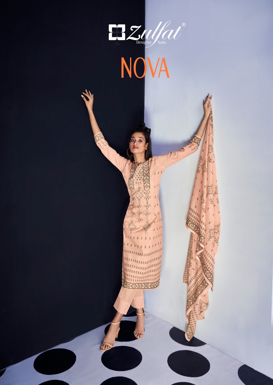 zulfat designer suit nova cotton elegant look salwar suit catalog