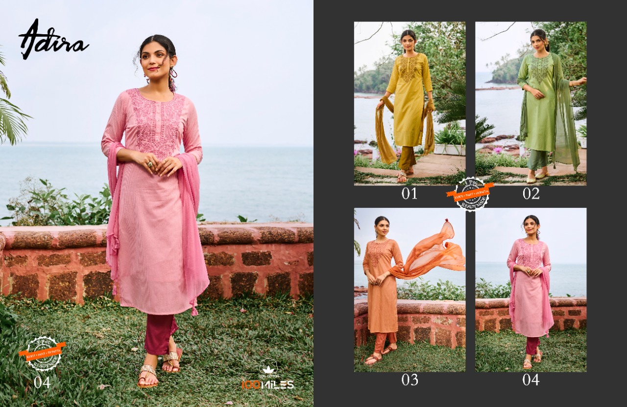 100 miles adira cotton new and modern style top bottom with dupatta catalog