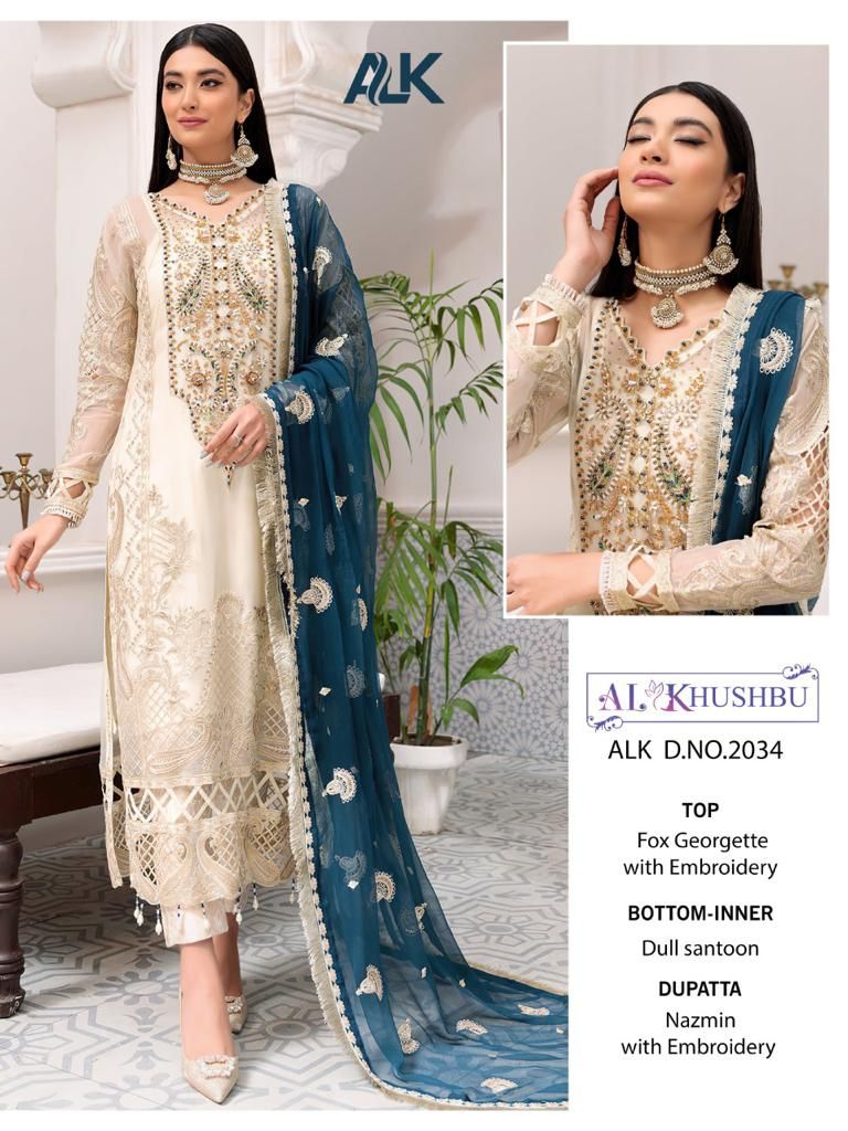 al khushbu  2034 georgette attractive salwar suit Single