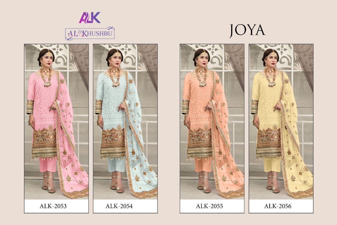 al khushbu joya vol 1 georgette catchy look salwar suit catalog