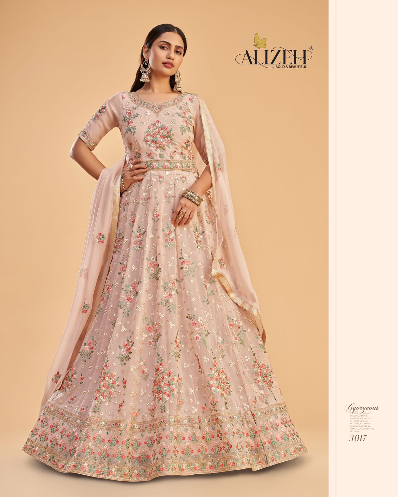 alizeh Gulbahaar georgette elegant look lehngha choli catalog