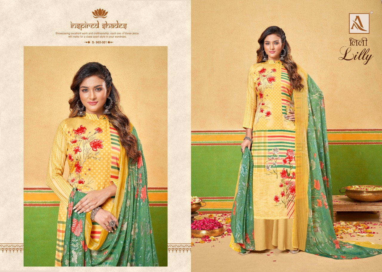 alok suit lilly cotton exclusive print salwar suit catalog