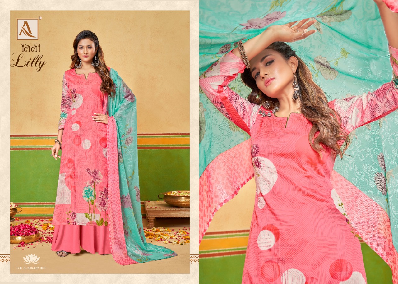 alok suit lilly cotton exclusive print salwar suit catalog