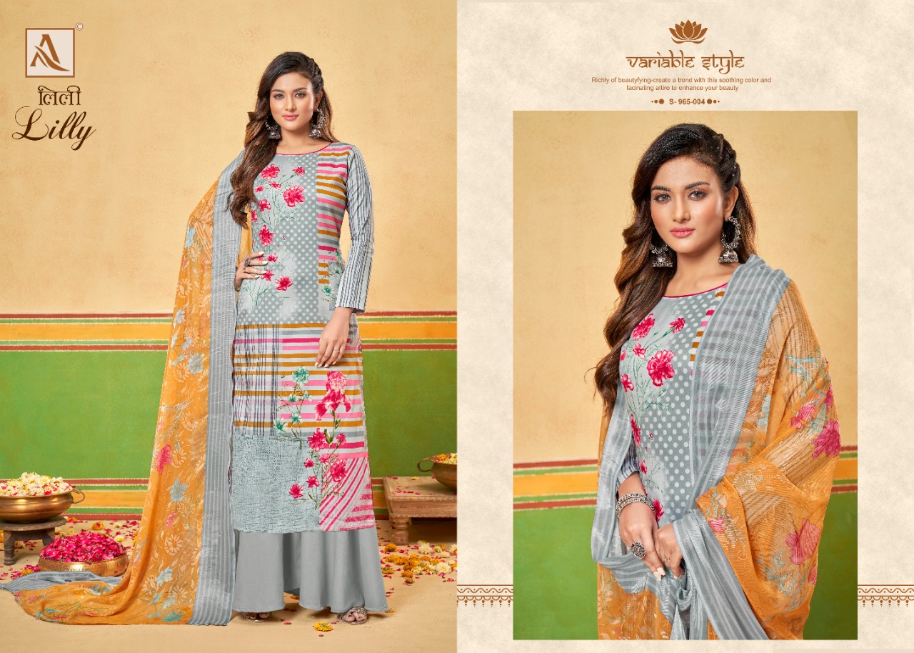 alok suit lilly cotton exclusive print salwar suit catalog