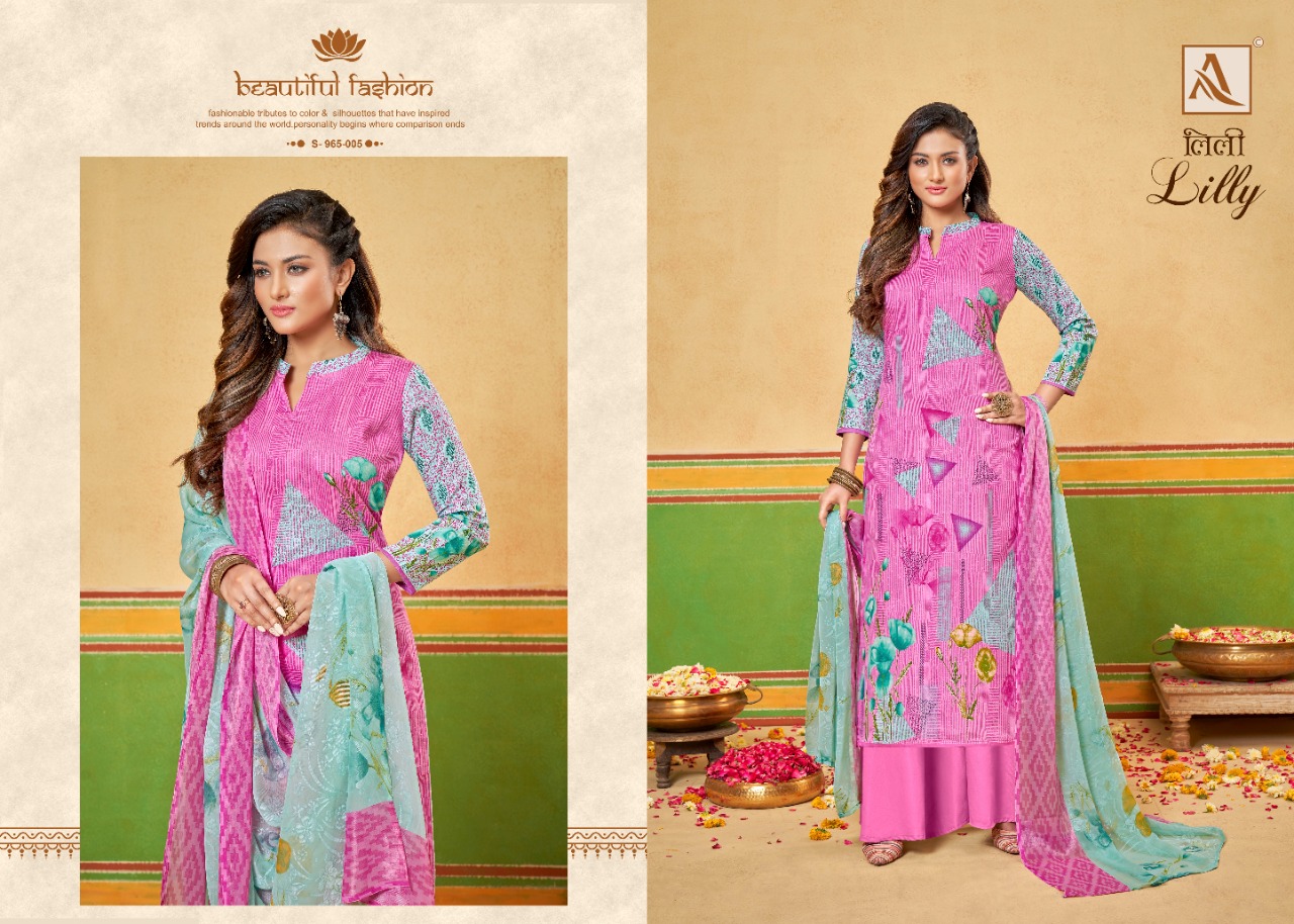 alok suit lilly cotton exclusive print salwar suit catalog