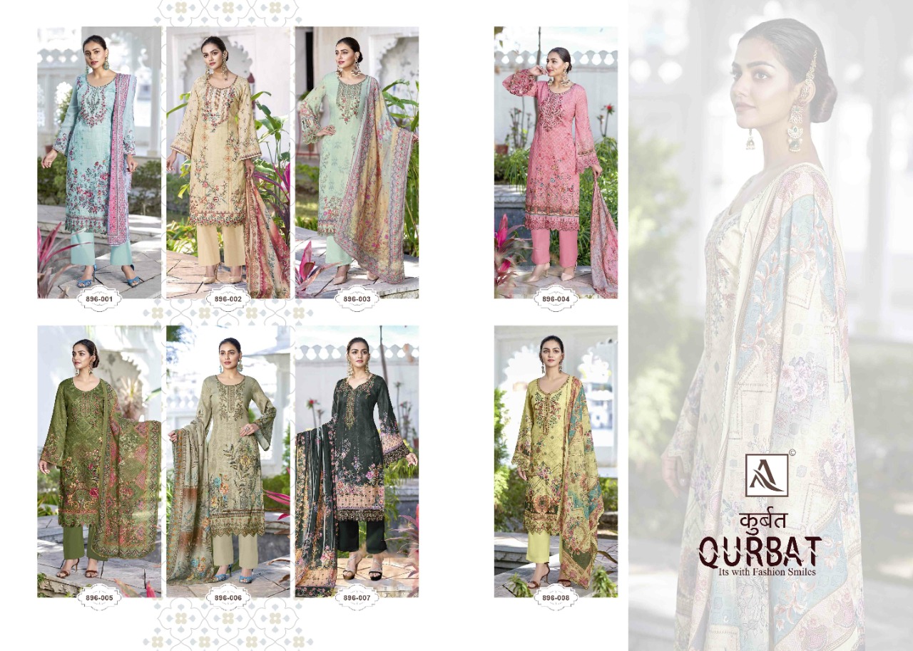 alok suit qurbat cotton exclusive print salwar suit catalog