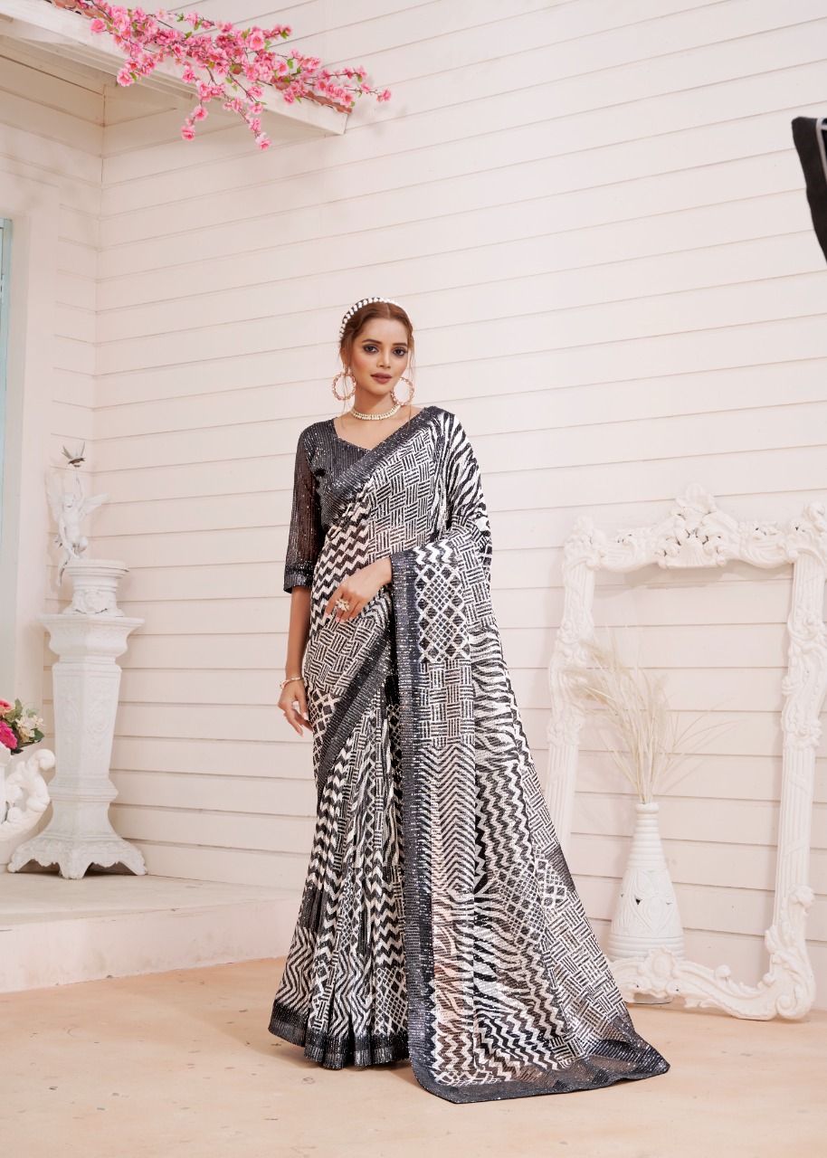 amoha tendz d no dps  sequence exclusive print saree catalog