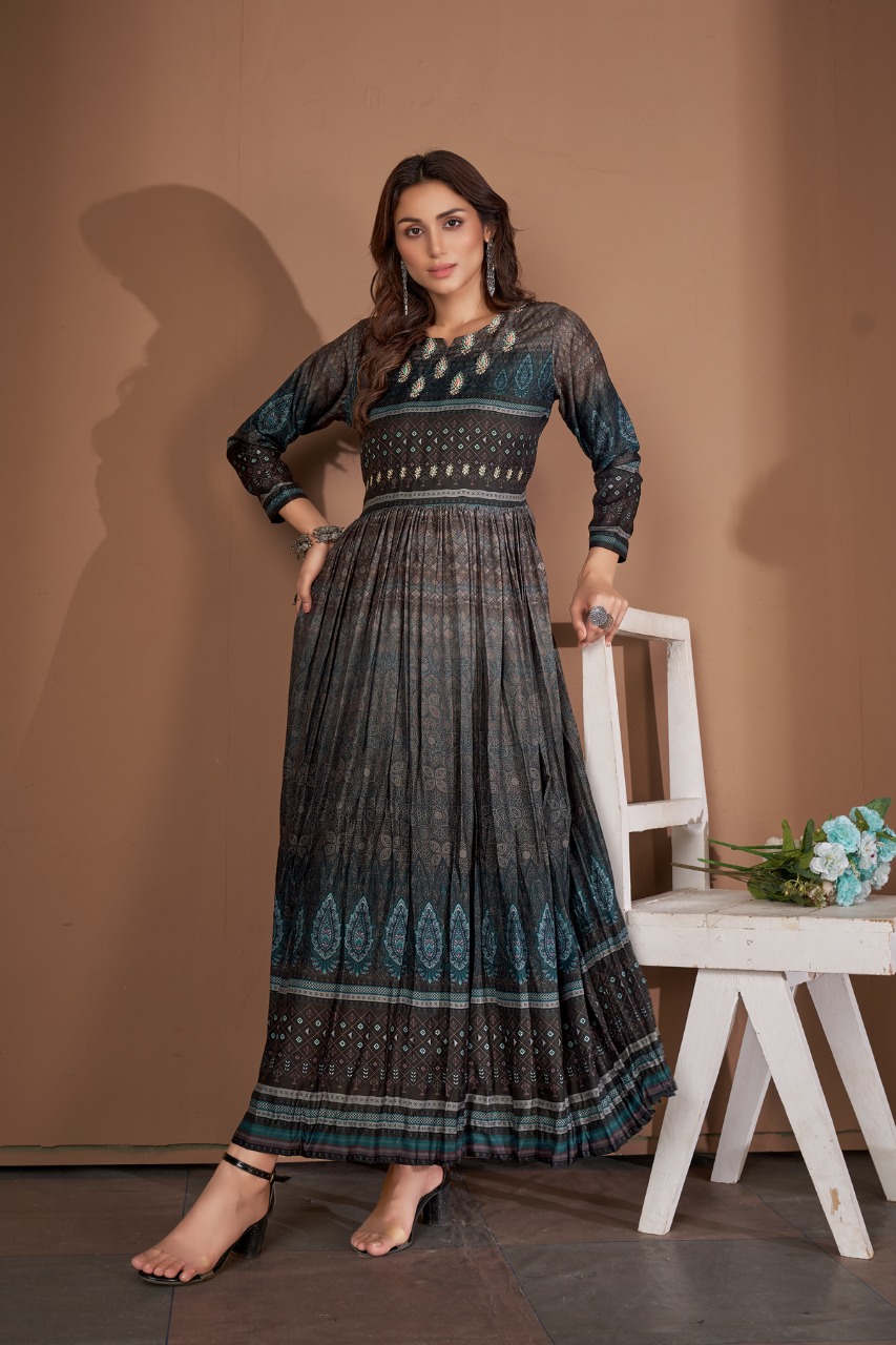 amoha trenza mohini muslin new and modern style kurti catalog