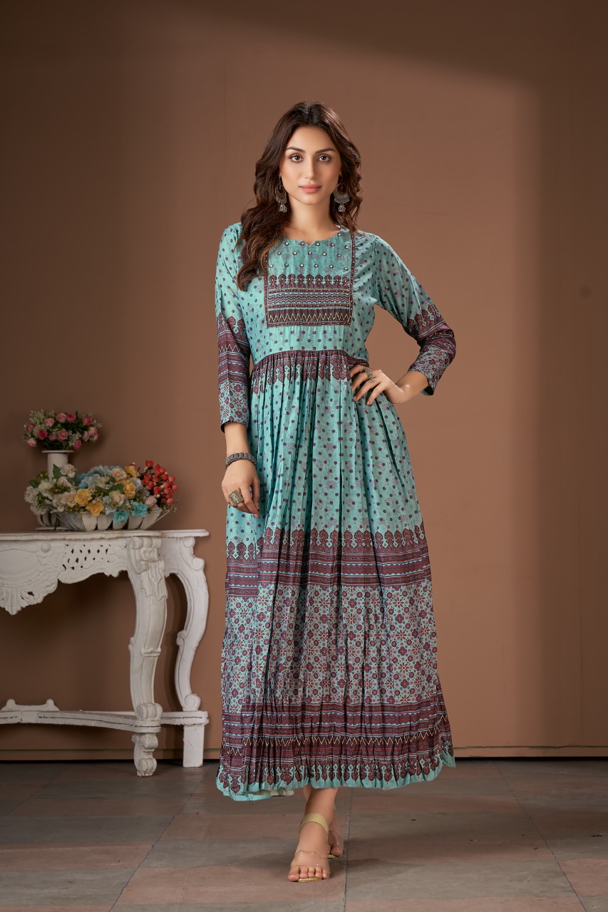 amoha trenza mohini muslin new and modern style kurti catalog