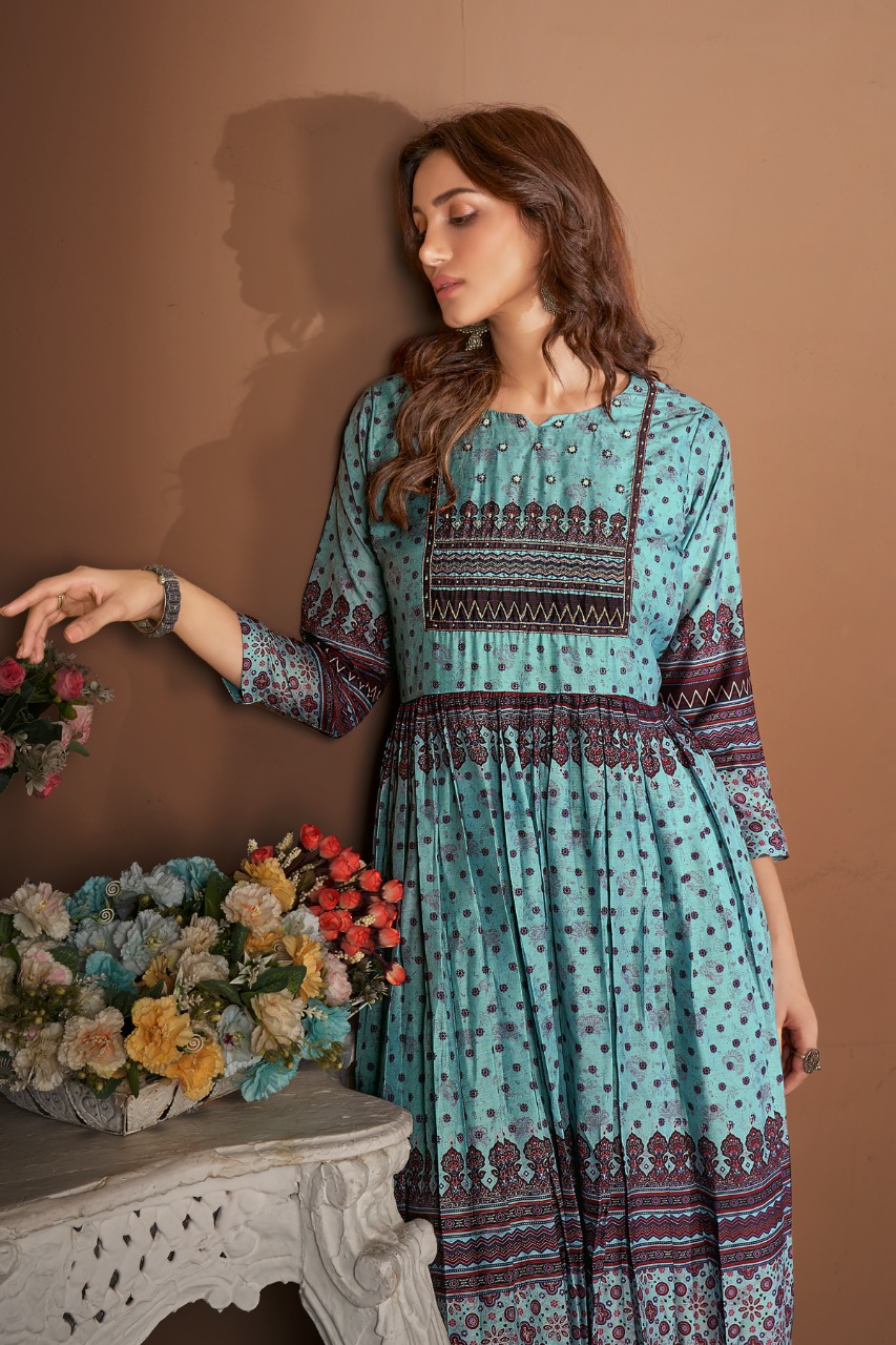 amoha trenza mohini muslin new and modern style kurti catalog