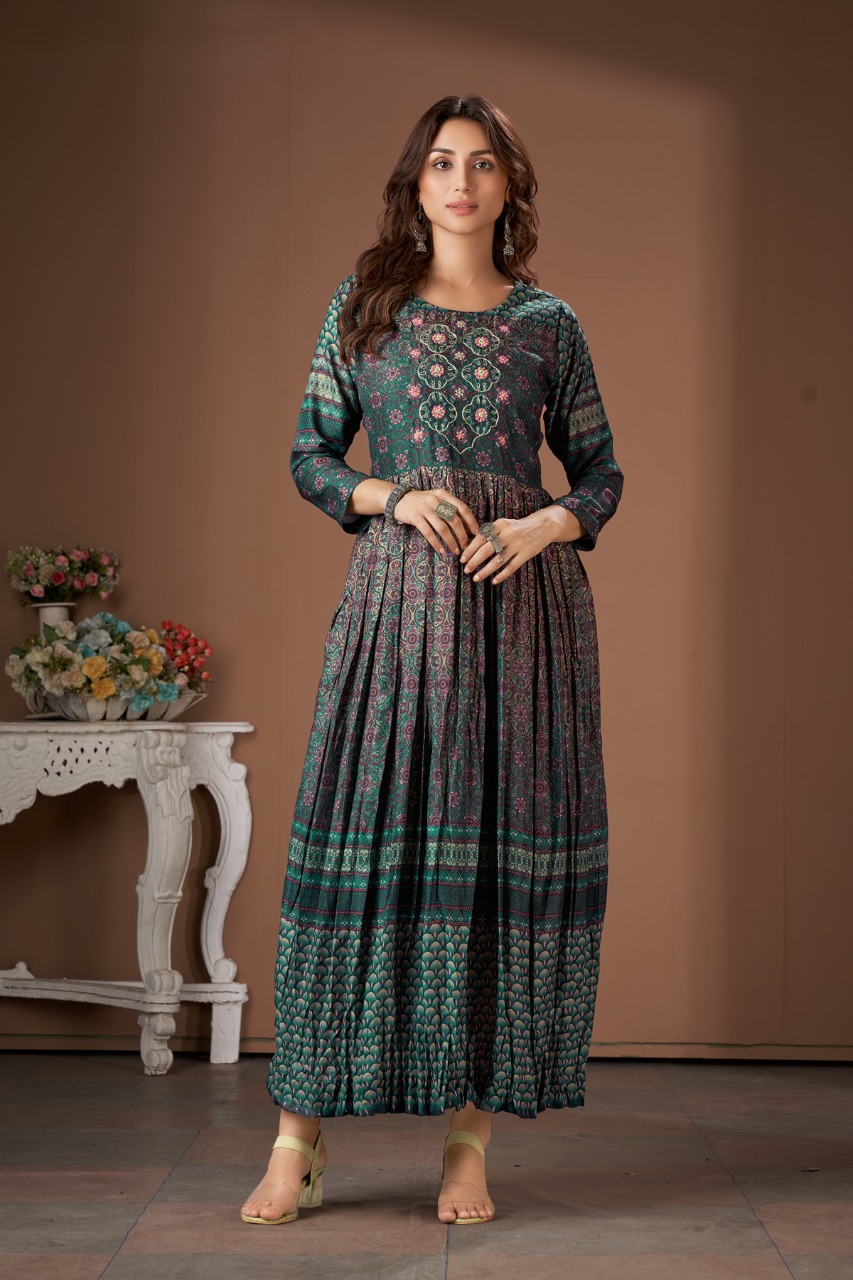 amoha trenza mohini muslin new and modern style kurti catalog