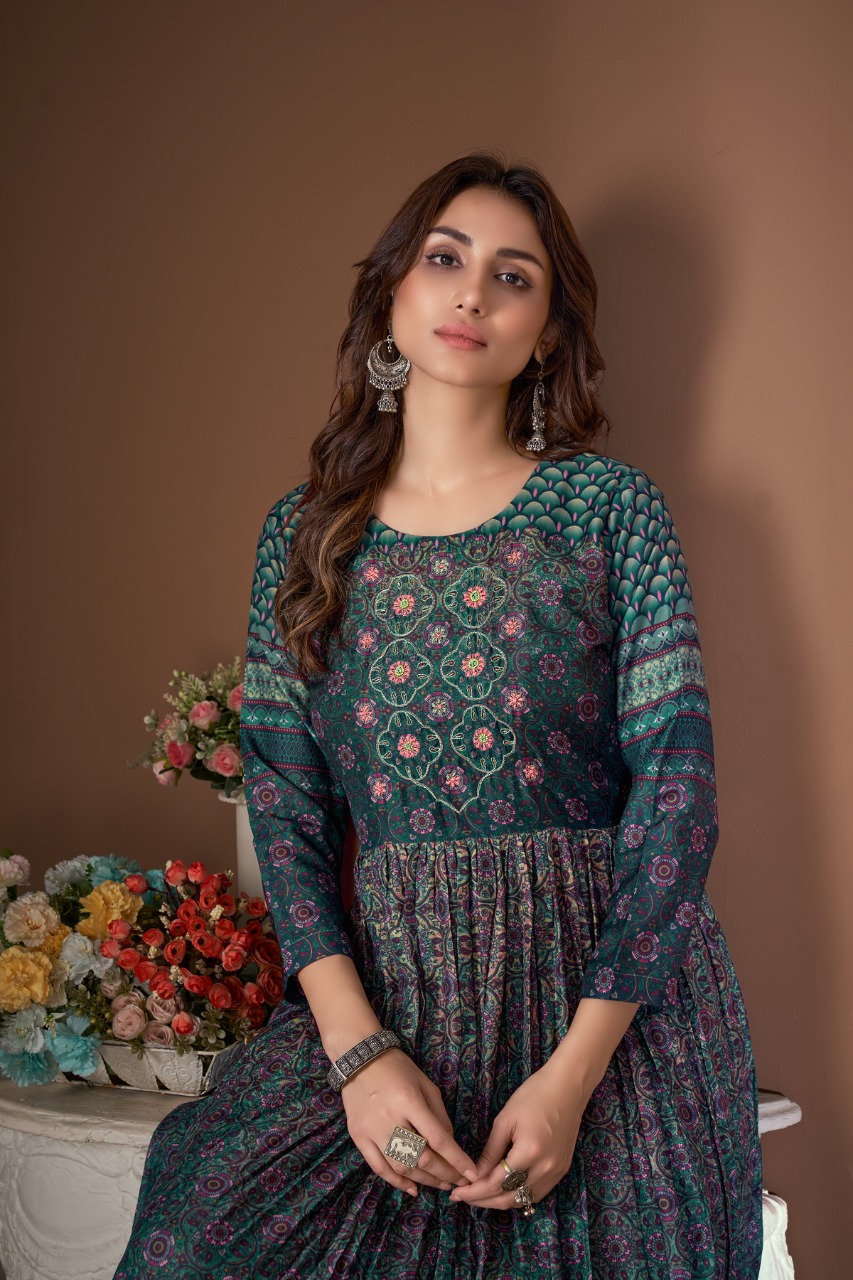 amoha trenza mohini muslin new and modern style kurti catalog