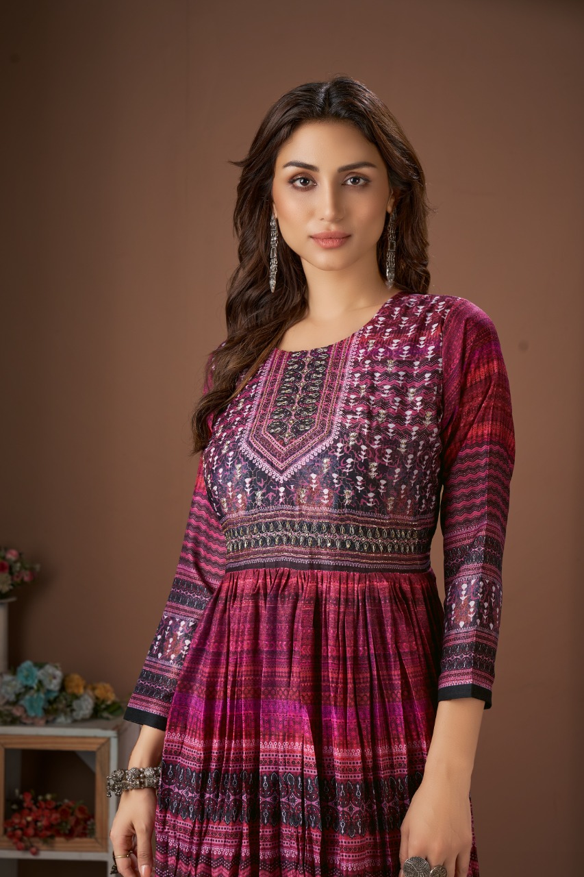 amoha trenza mohini muslin new and modern style kurti catalog