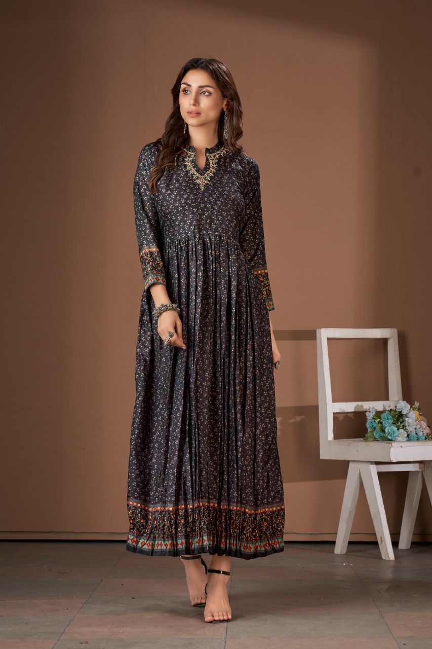 amoha trenza mohini muslin new and modern style kurti catalog