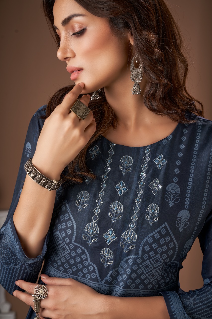 amoha trenza mohini muslin new and modern style kurti catalog