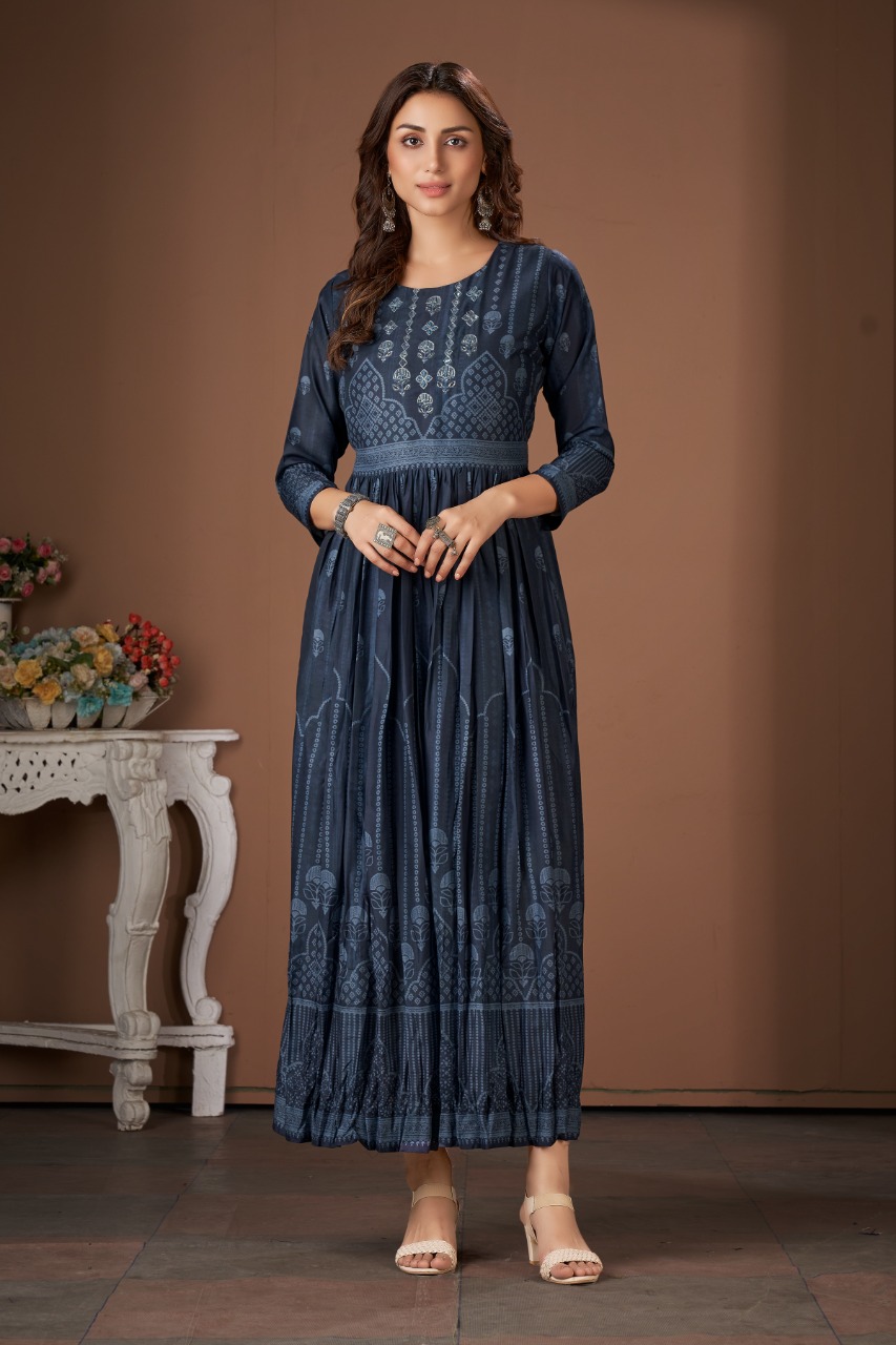 amoha trenza mohini muslin new and modern style kurti catalog