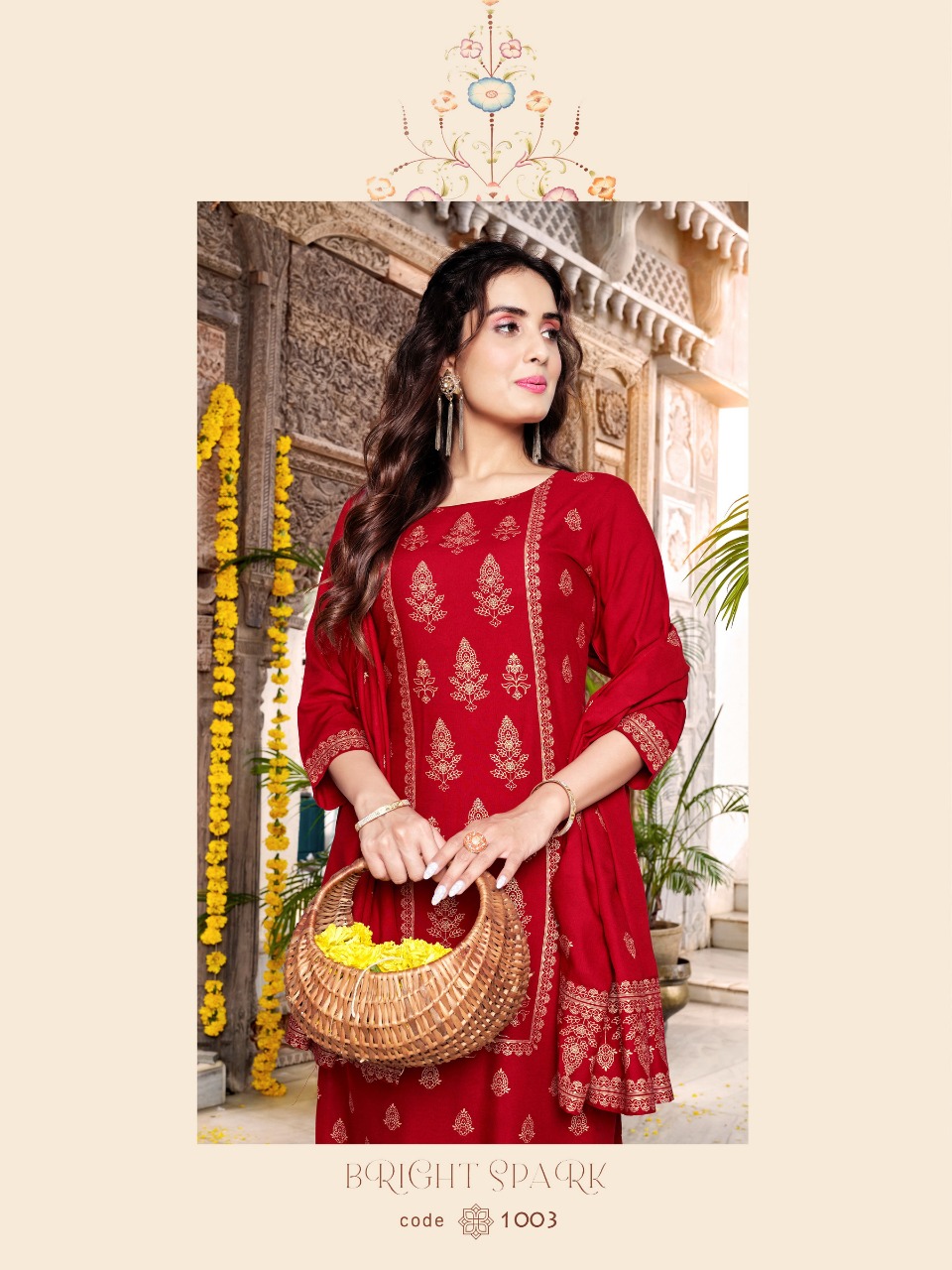 banwery fashion parishi rayon elegant look top pent with dupatta catalog