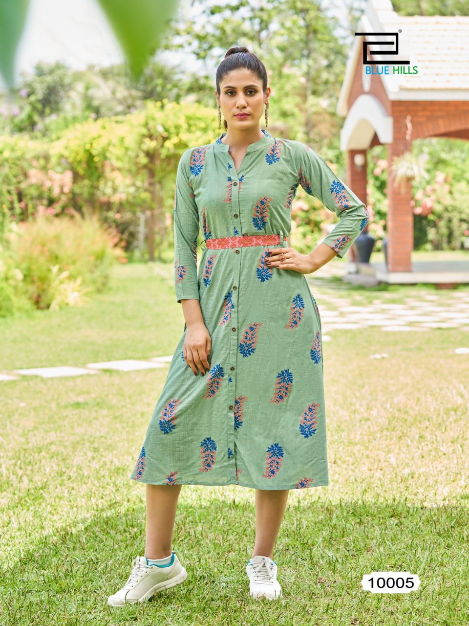 blue hills belt vol 10 rayon new and modern style  kurti catalog