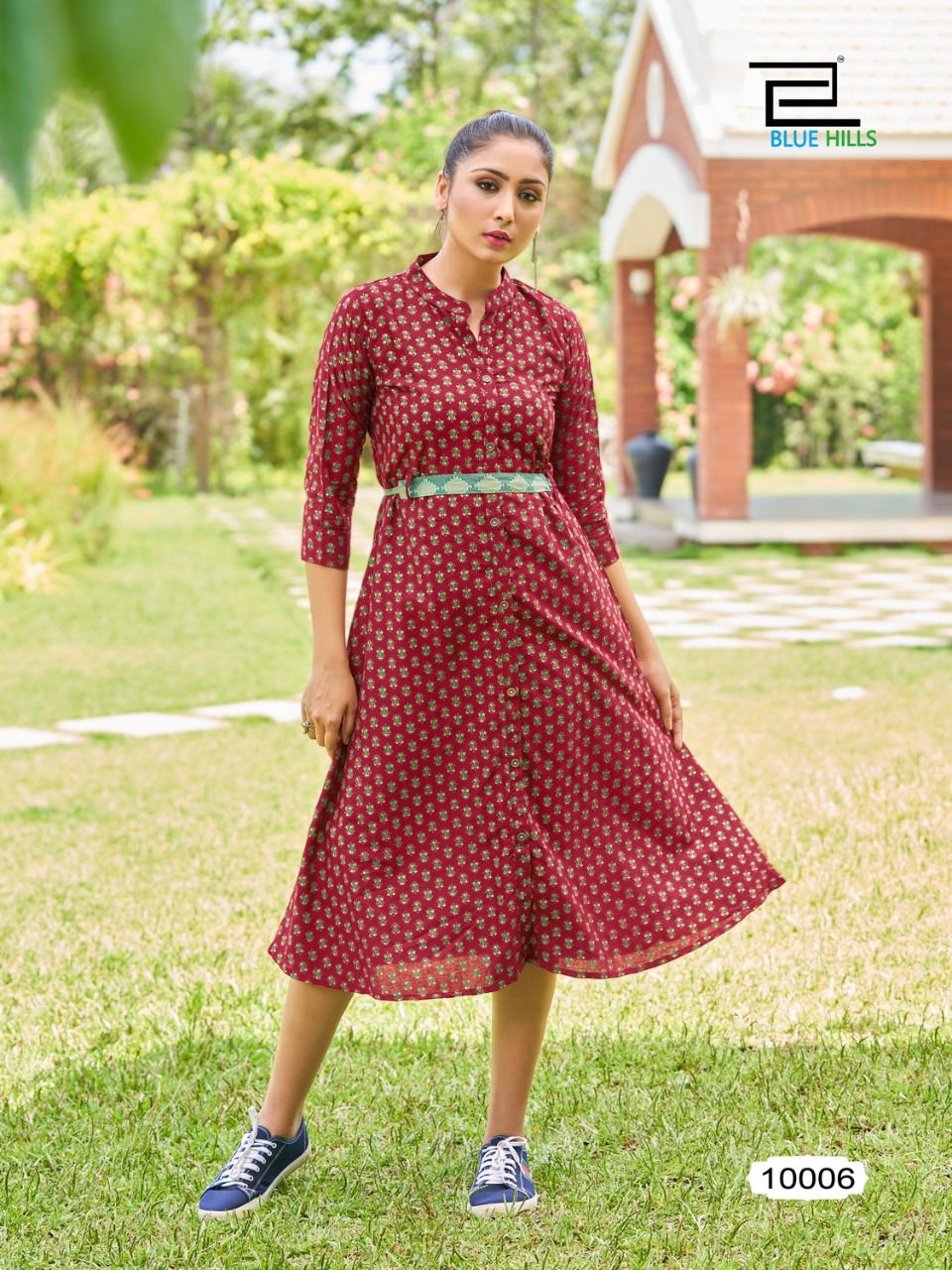 blue hills belt vol 10 rayon new and modern style  kurti catalog