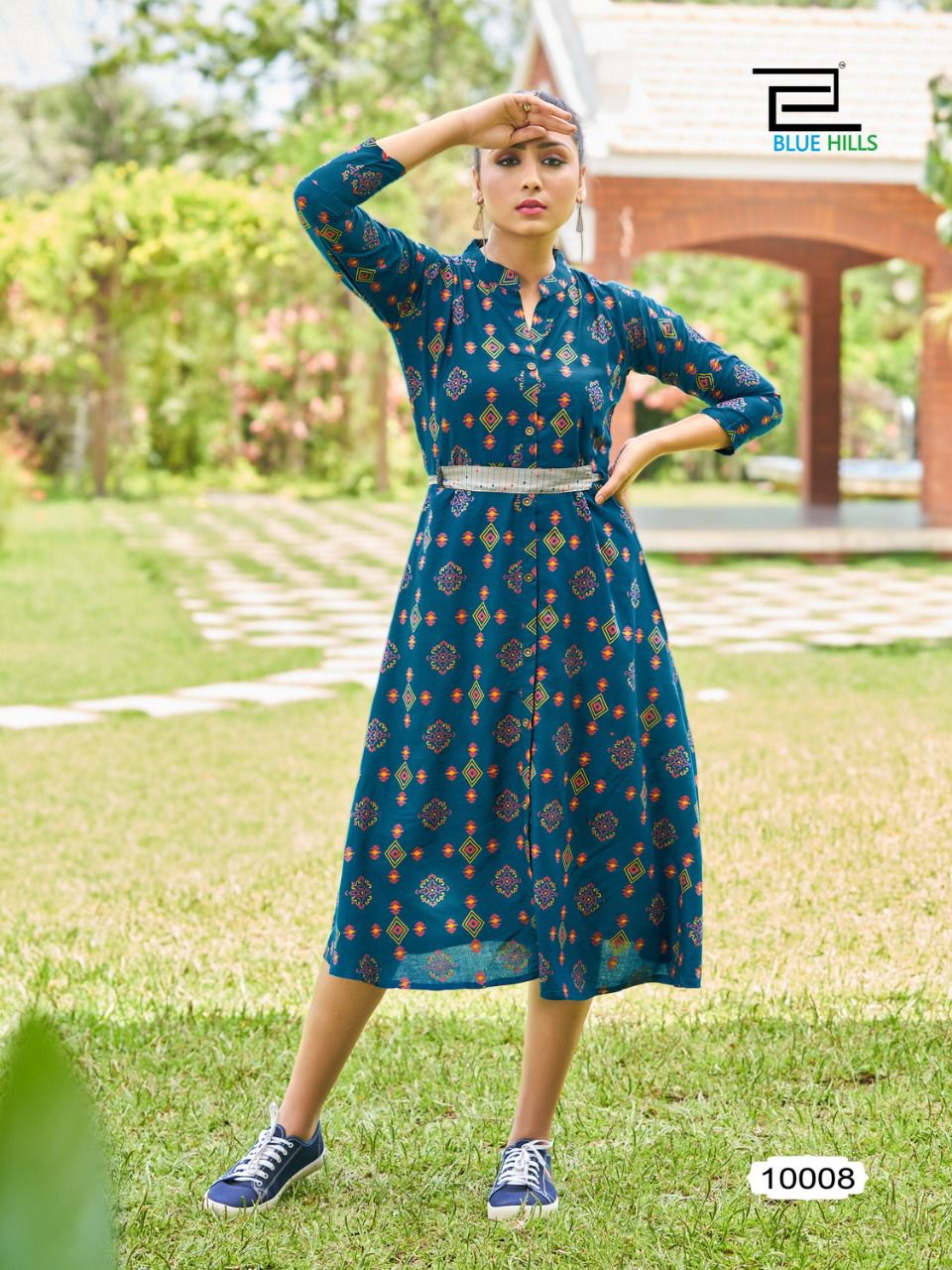 blue hills belt vol 10 rayon new and modern style  kurti catalog