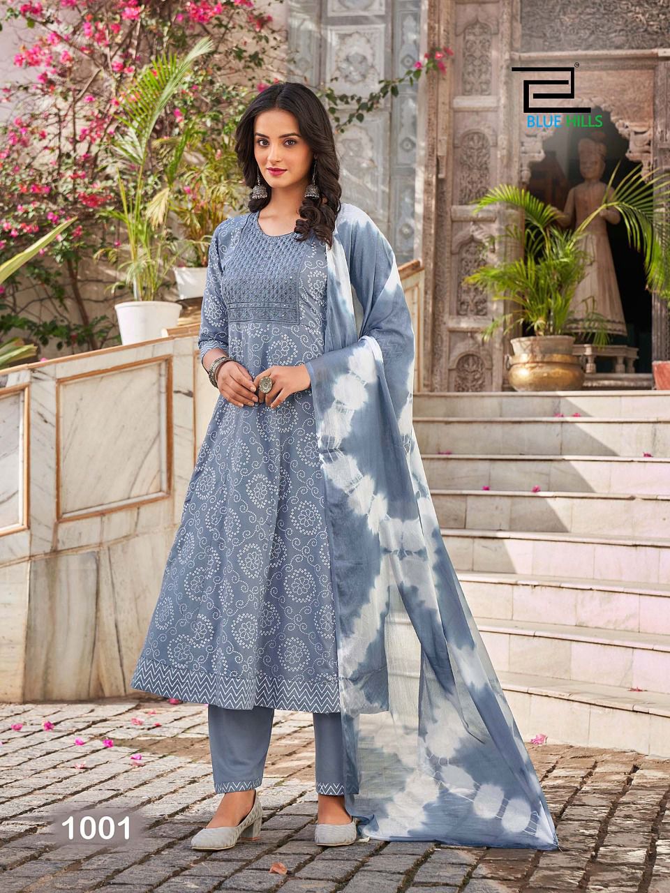 blue hills Bhool bhulaiyaa rayon gorgeous look kurti pant with dupatta catalog