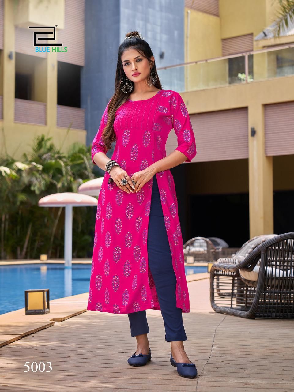 blue hills First date vol 5 rayon new and modern style kurti catalog