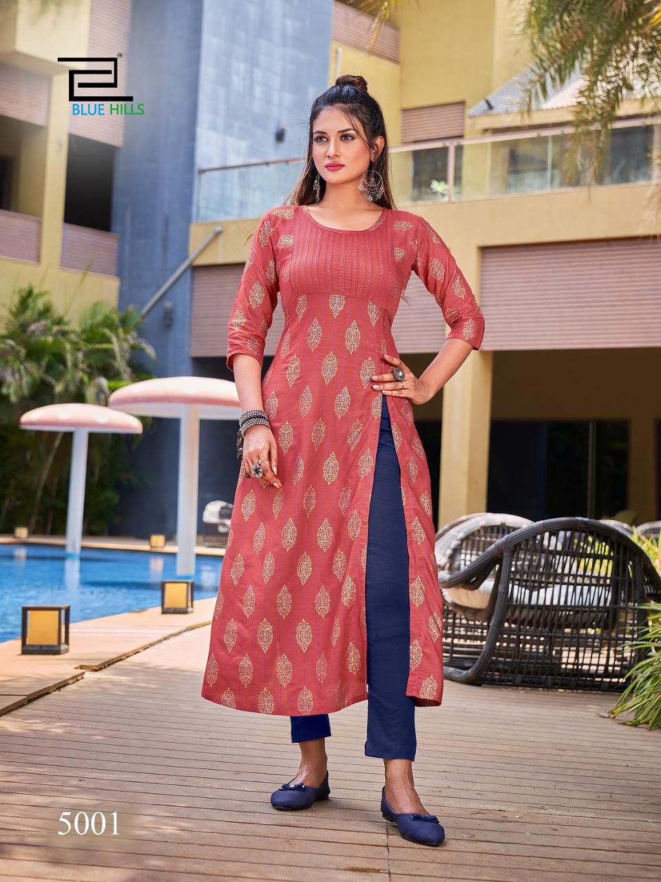 blue hills First date vol 5 rayon new and modern style kurti catalog