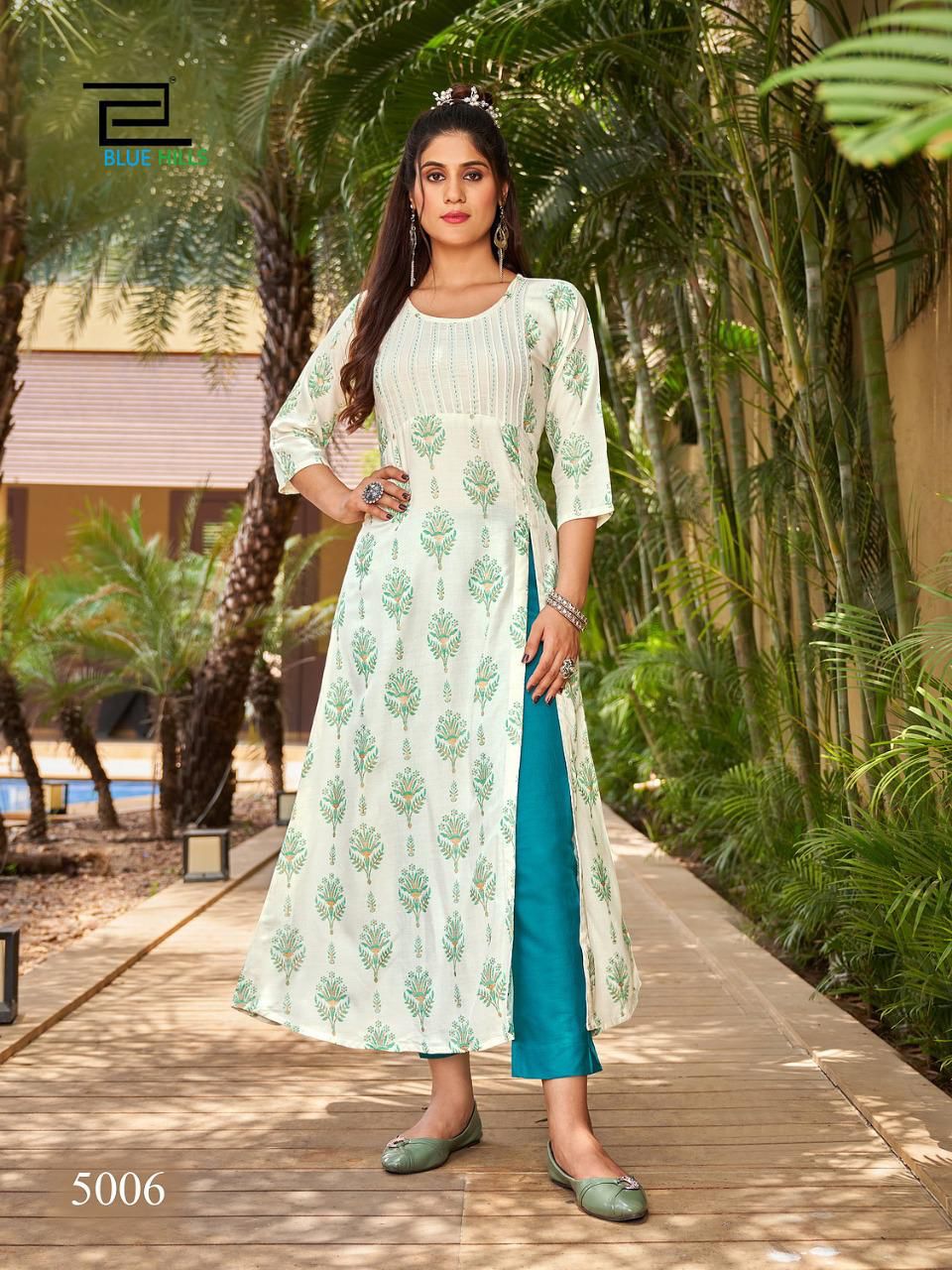 blue hills First date vol 5 rayon new and modern style kurti catalog