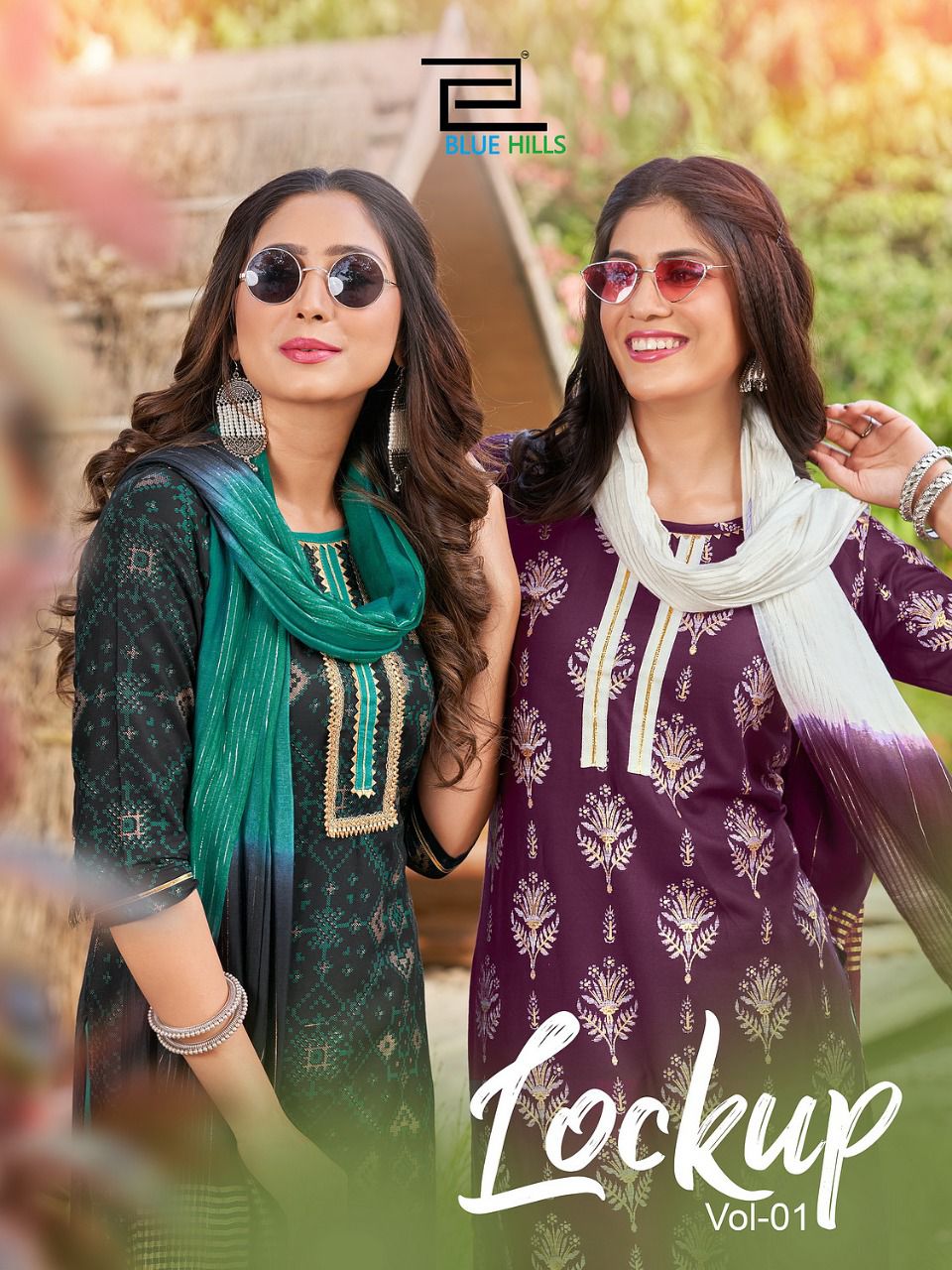 blue hills lockup vol 1 rayon gorgeous look kurti pant with dupatta catalog