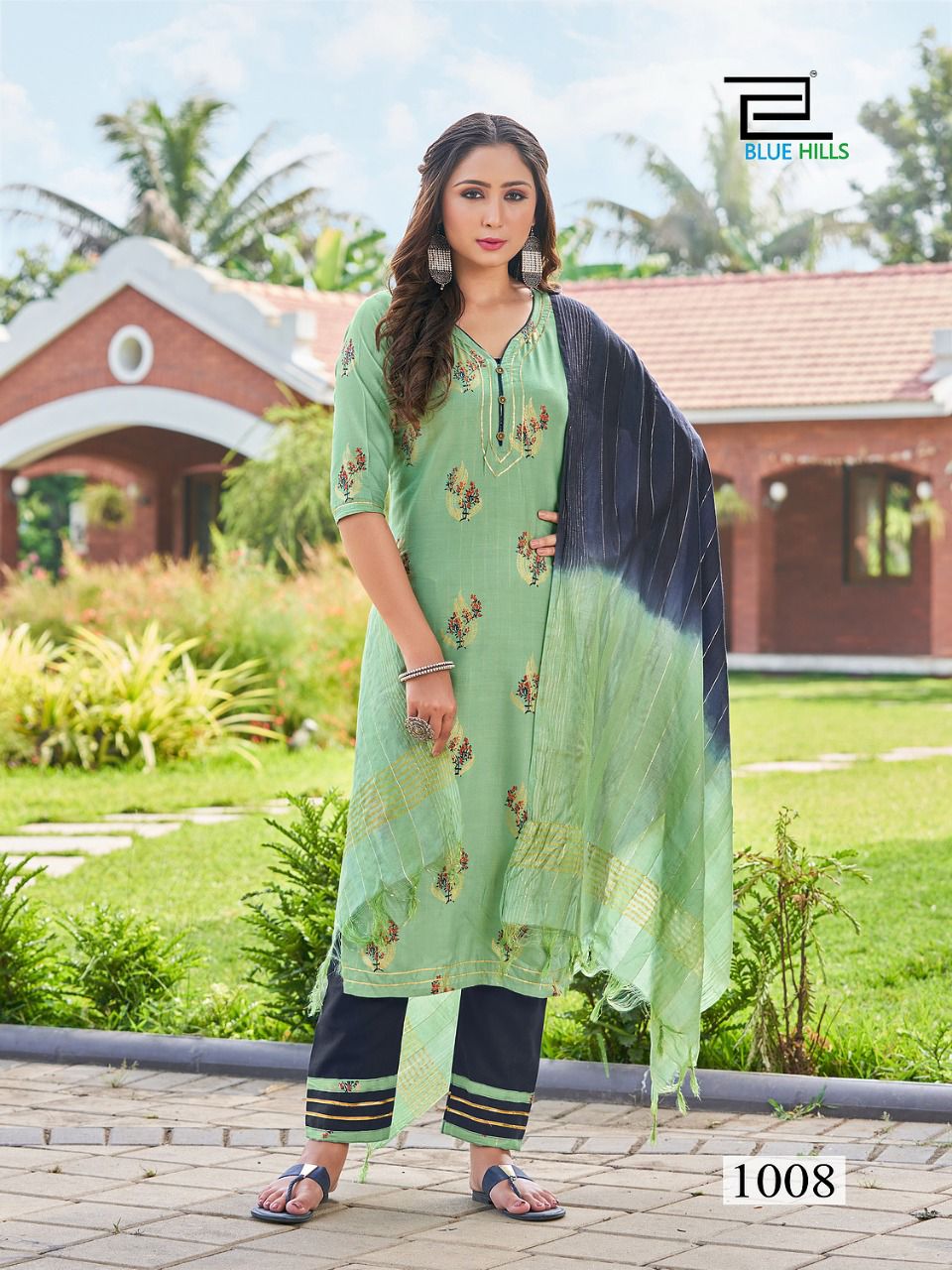 blue hills lockup vol 1 rayon gorgeous look kurti pant with dupatta catalog